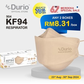 Durio 904 KF94 Respirator (Sea Sand) - (10pcs)